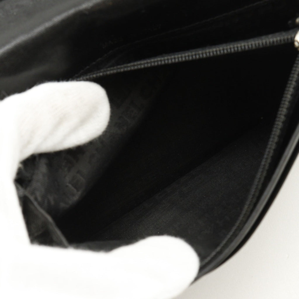 Chanel Black Leather Long Wallet (Bi-Fold)