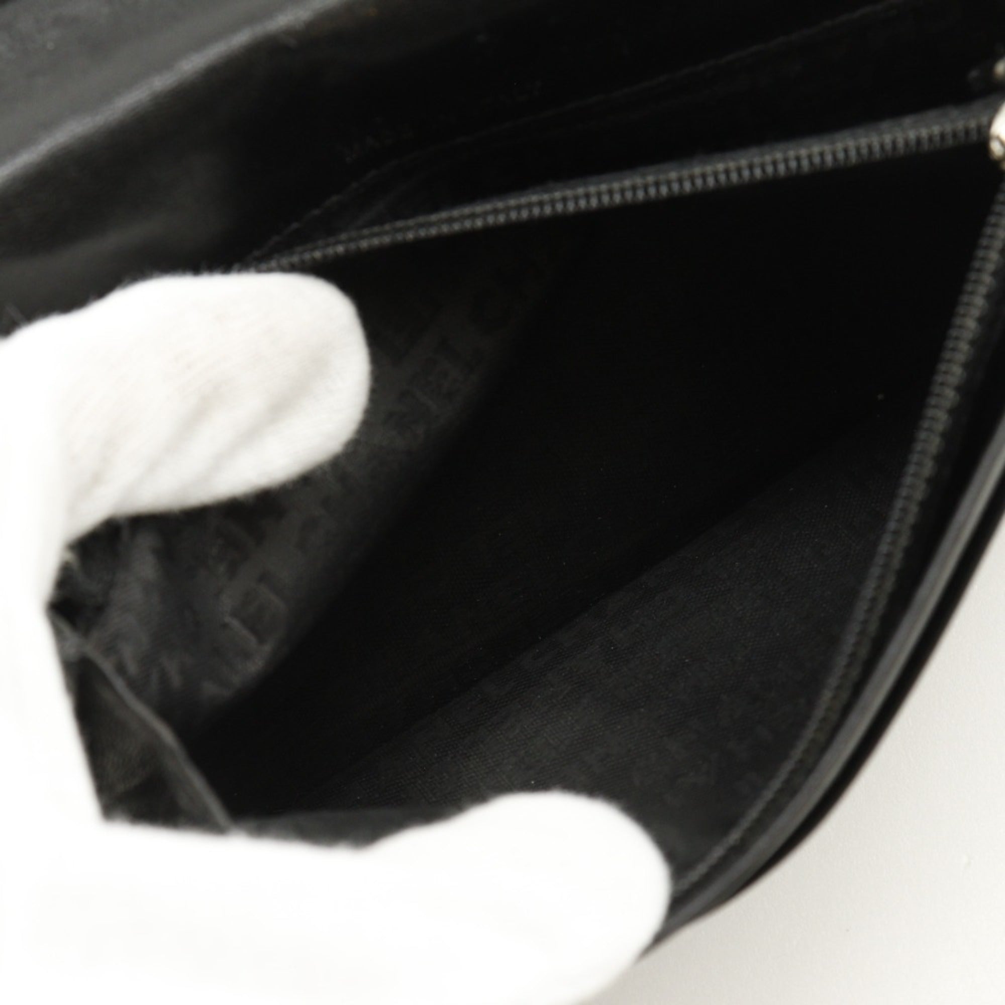 Chanel Black Leather Long Wallet (Bi-Fold)