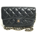 Chanel Black Leather Shoulder Bag