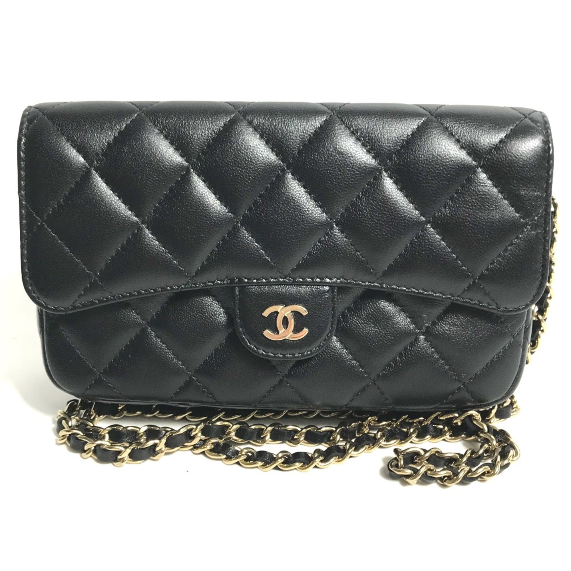 Chanel Black Leather Shoulder Bag