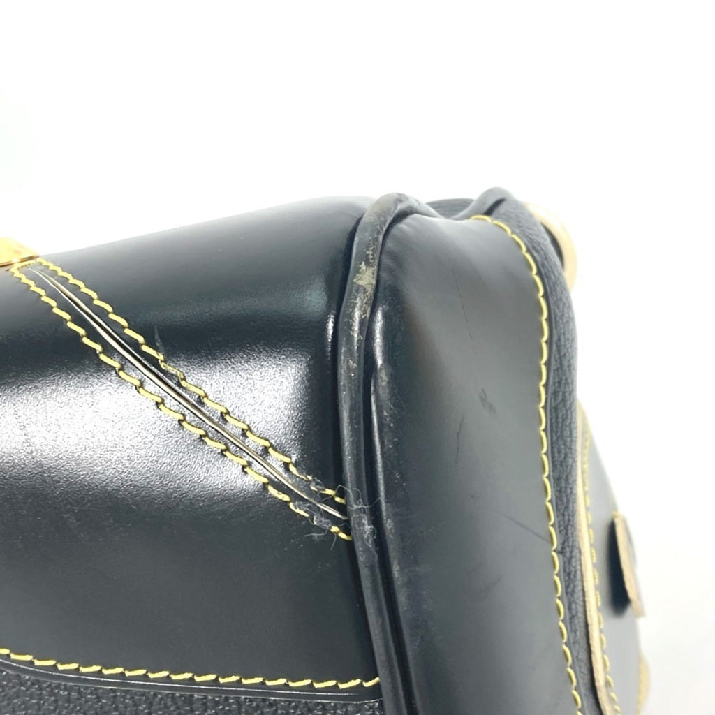 Louis Vuitton Black Noir Suhali Leather Handbag Shoulder Bag