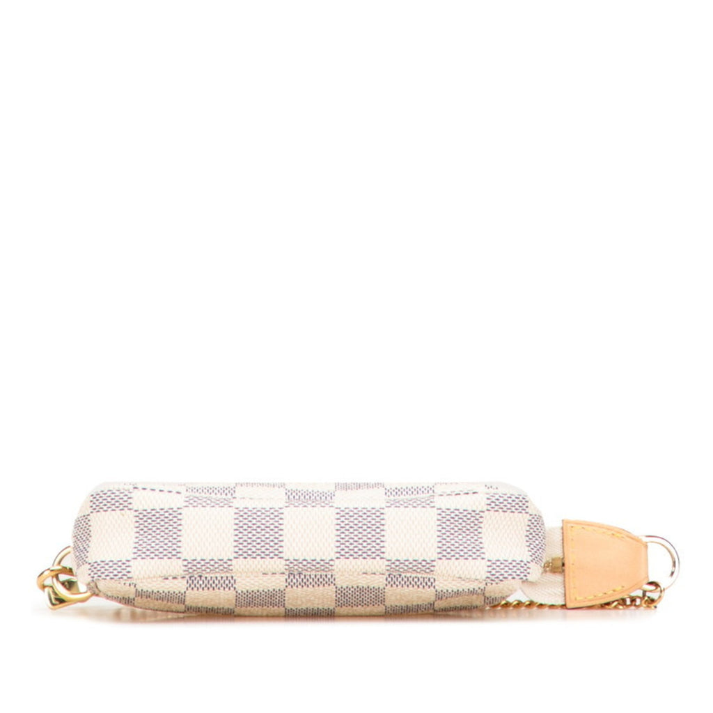 Louis Vuitton Damier Azur White Pvc Leather Handbag Pochette