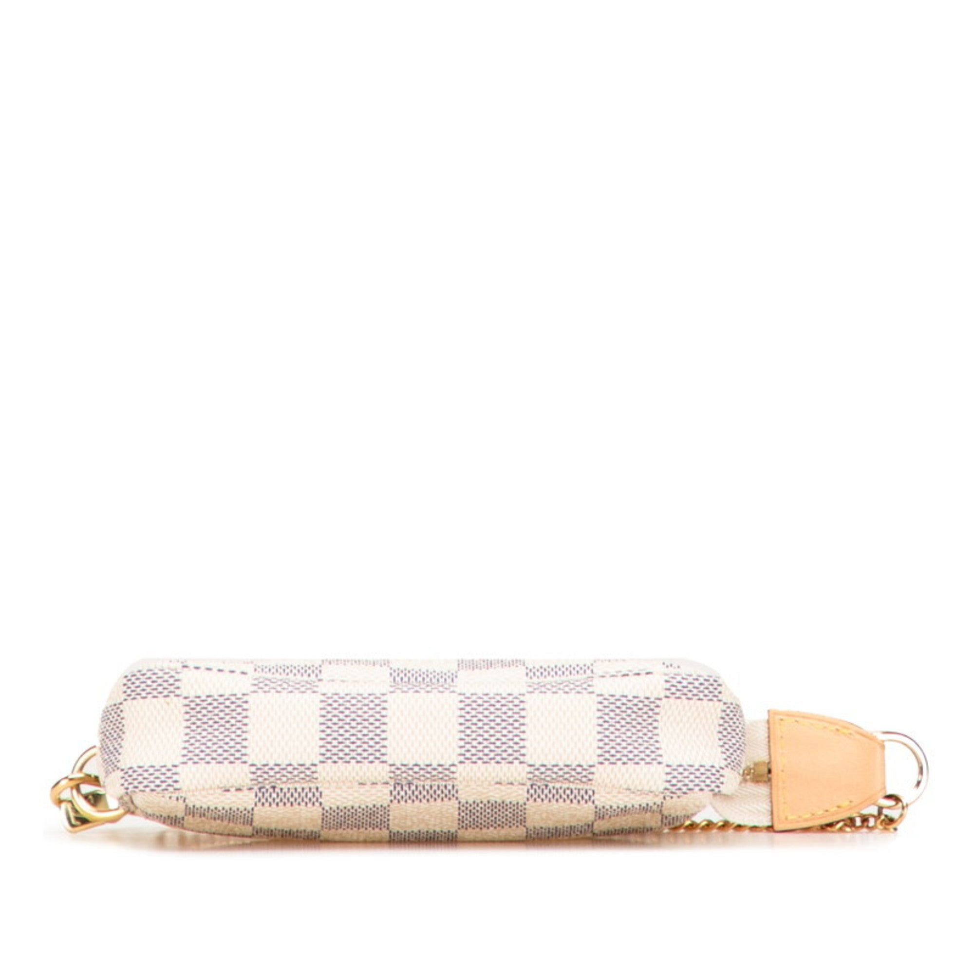 Louis Vuitton Damier Azur White Pvc Leather Handbag Pochette