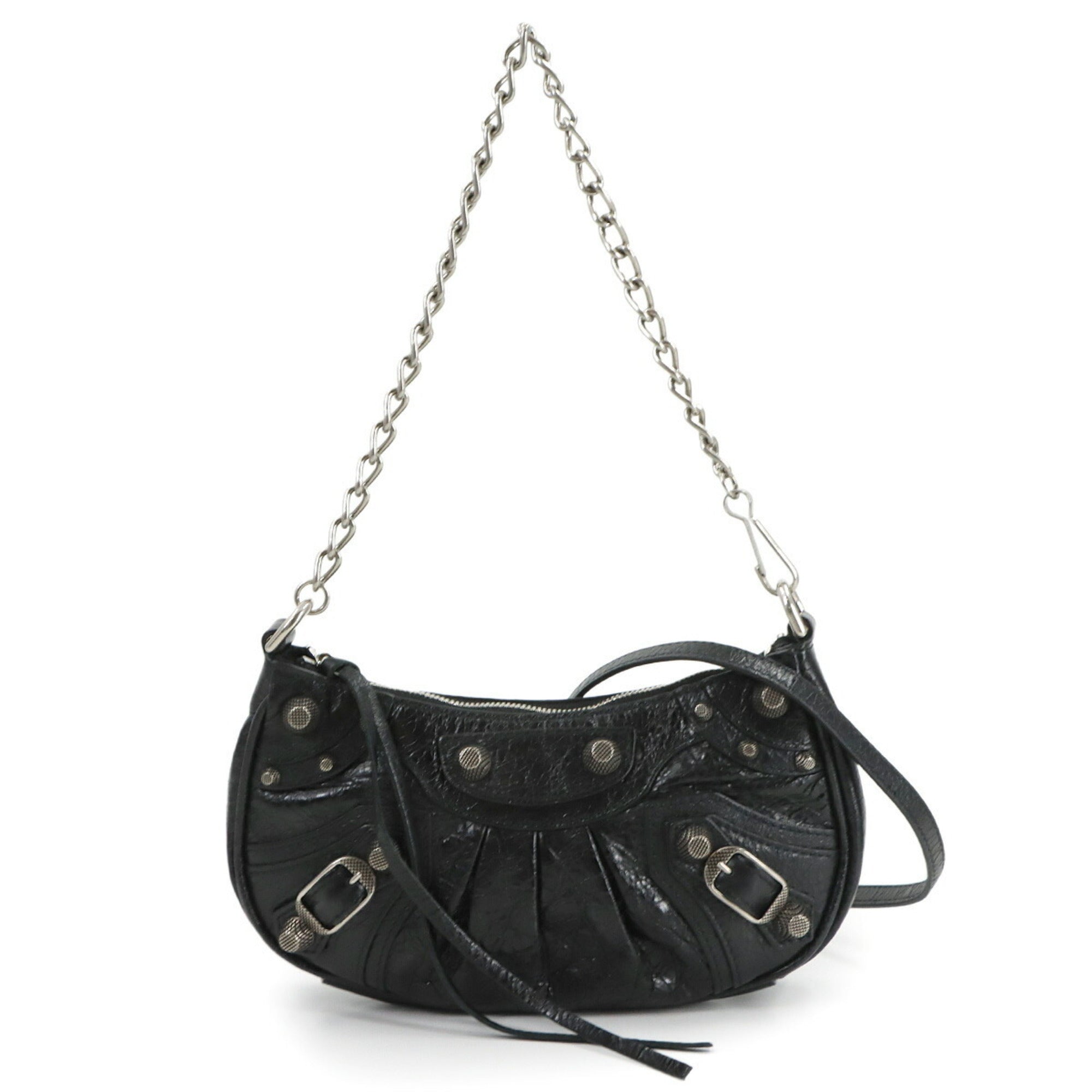 Balenciaga Black Leather Hand
