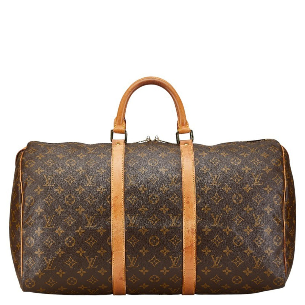 Louis Vuitton Brown Pvc Leather Boston Bag