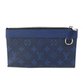 Louis Vuitton Blue Taigarama Clutch Bag Pochette Pouch