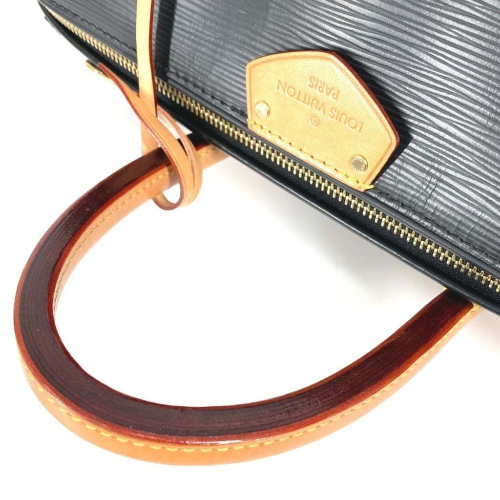 Louis Vuitton Black Noir Epi Leather Boston Bag Handbag Shoulder Bag