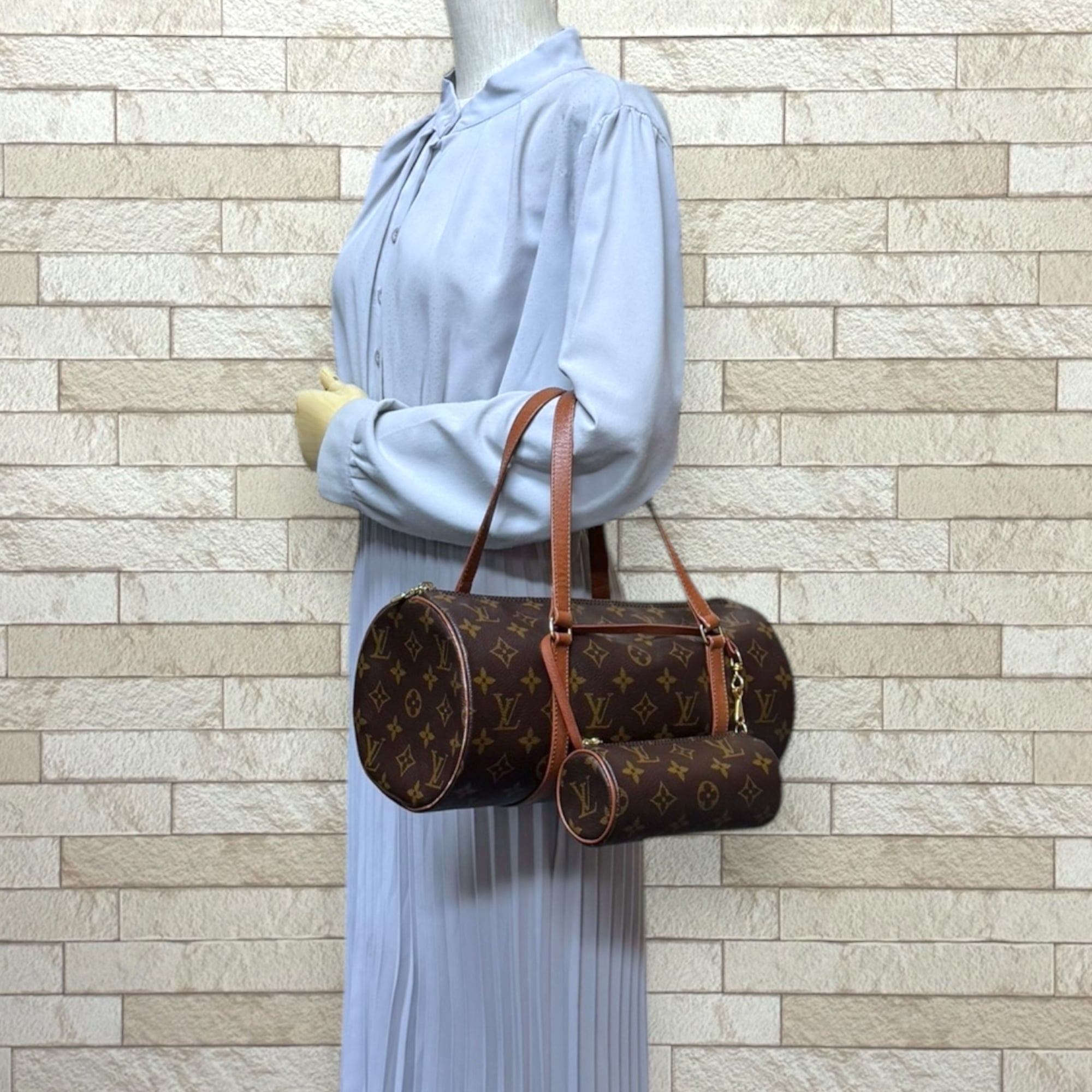 Louis Vuitton Brown Monogram Canvas Handbag