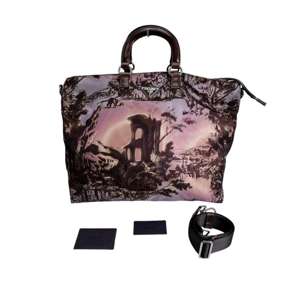 Prada Brown Nylon Handbag