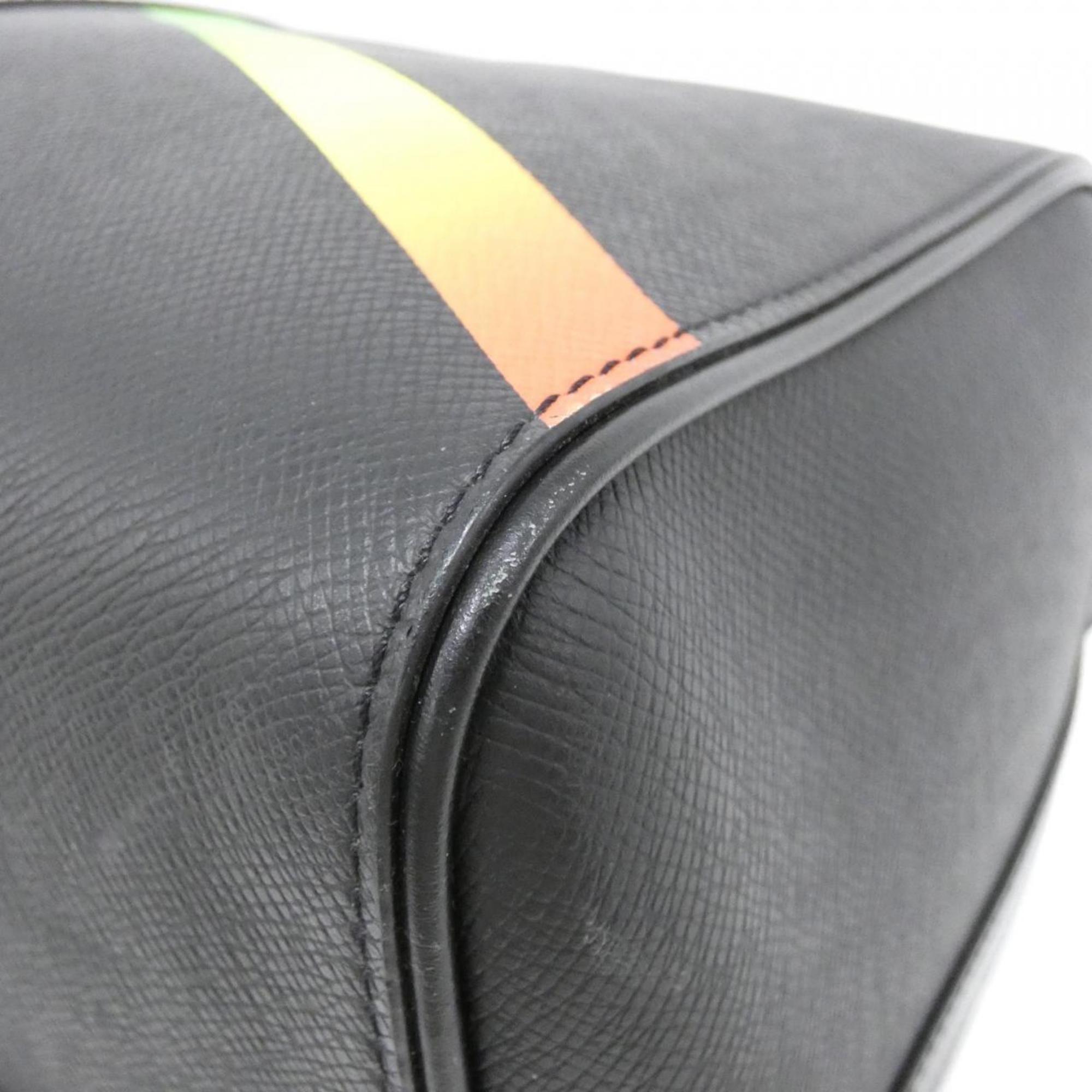 Louis Vuitton Black Leather Boston Bag