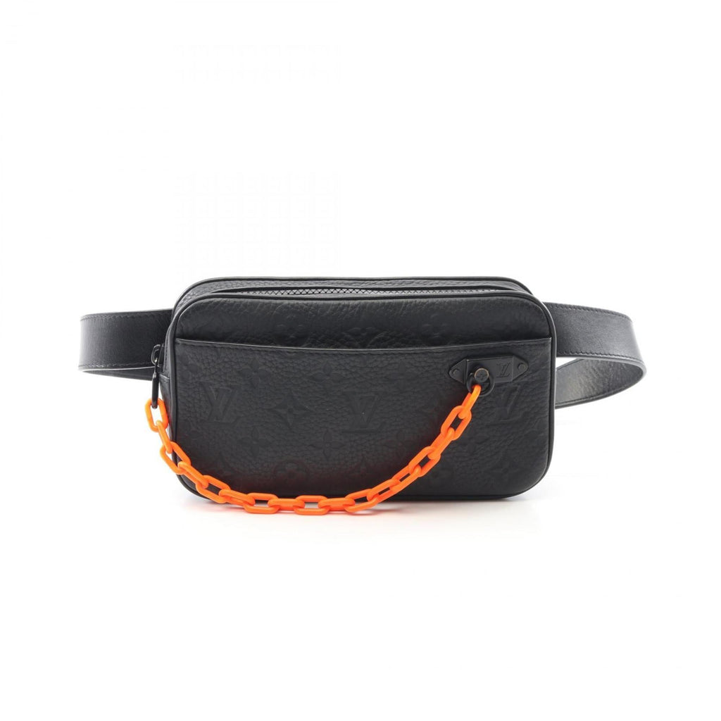 Louis Vuitton Black Noir Leather Fanny Pack Pochette