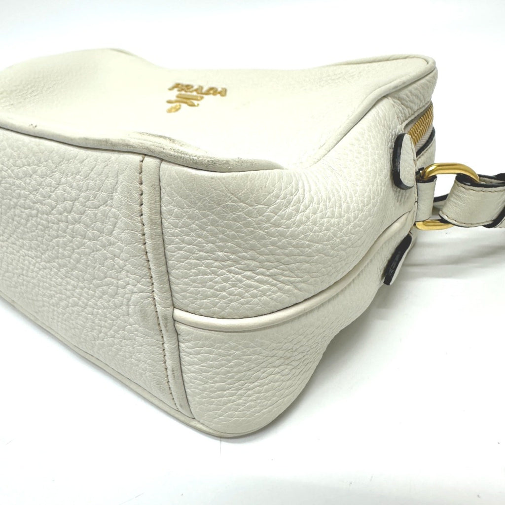 Prada White Leather Shoulder Bag