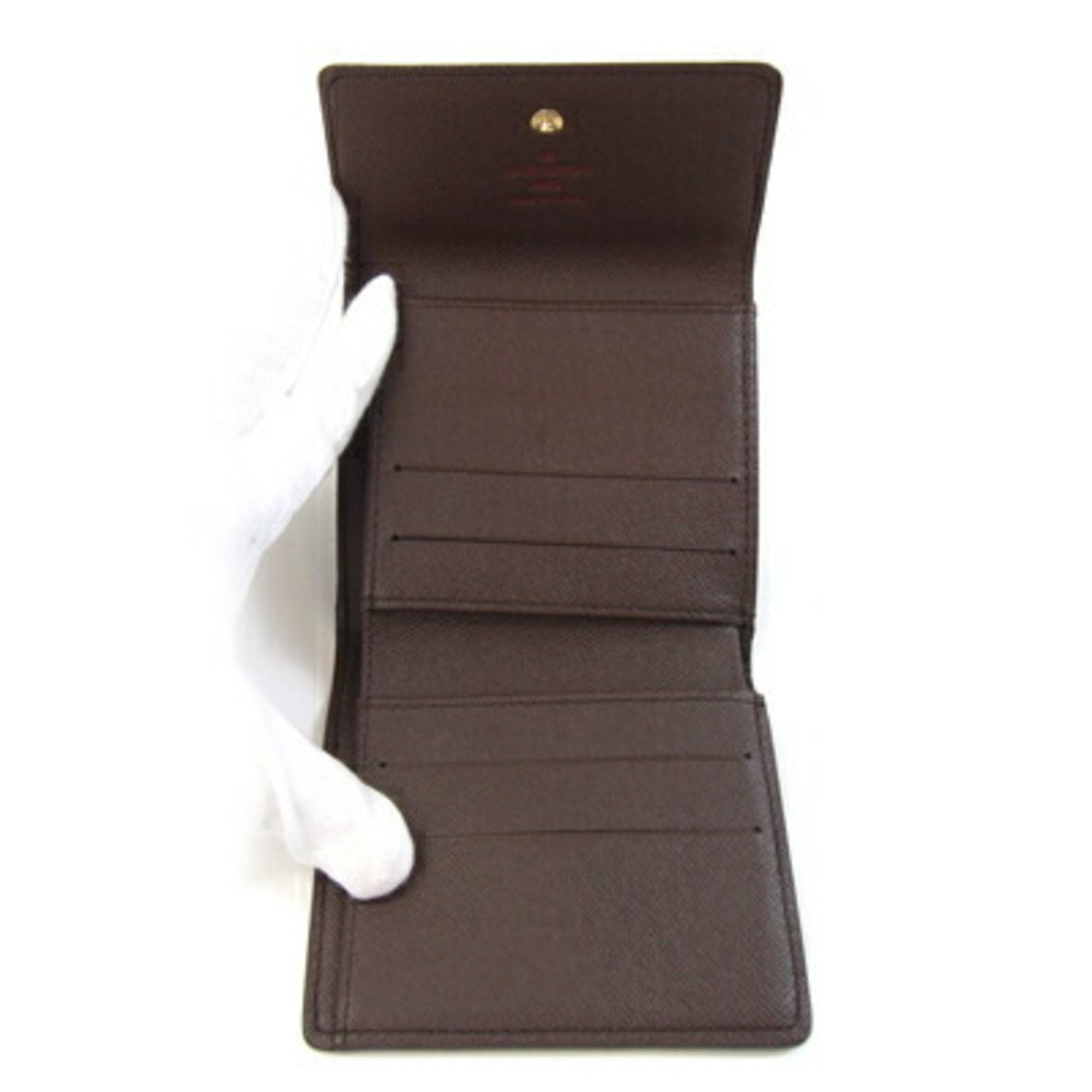 Louis Vuitton Brown Damier Canvas Wallet (Tri-Fold)