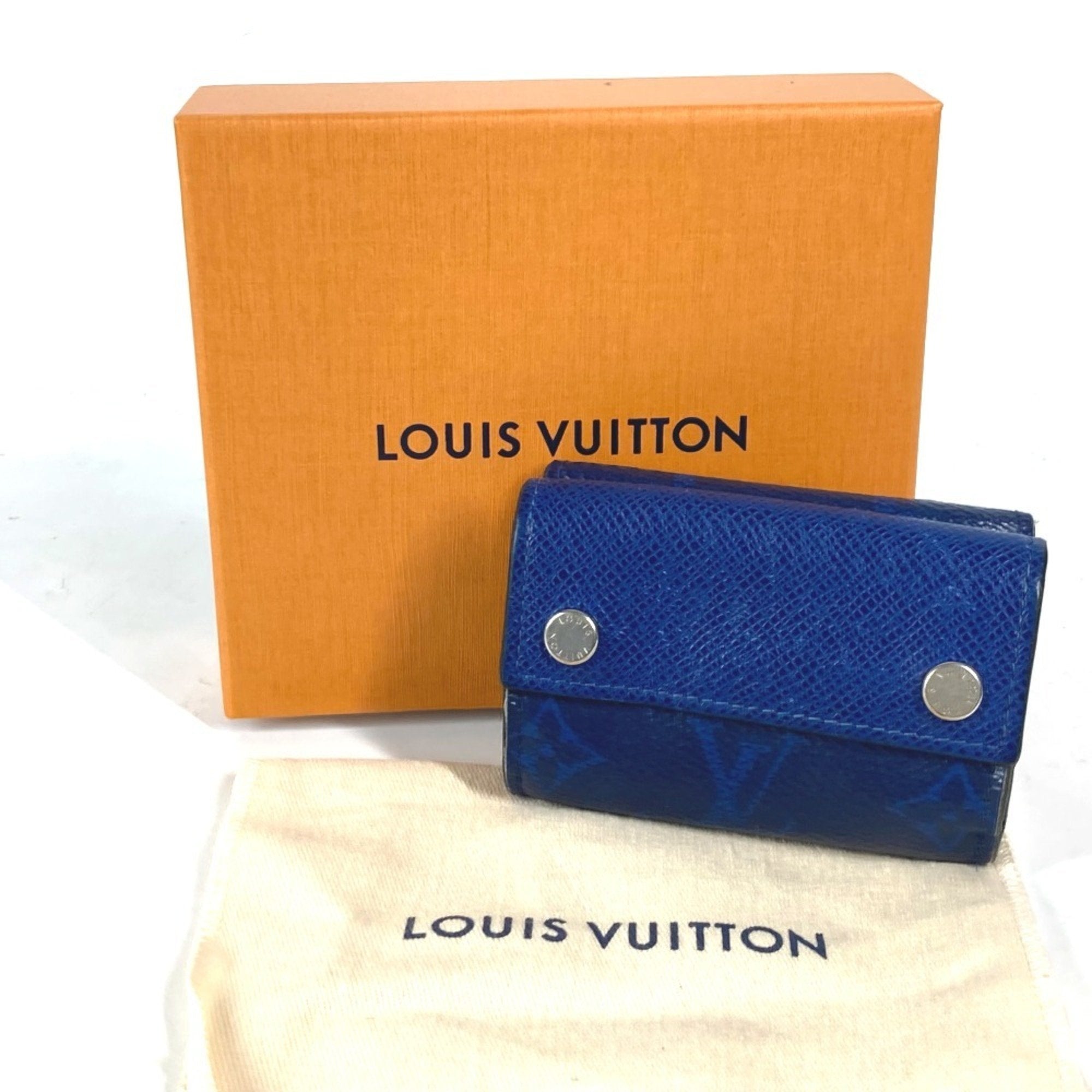 Louis Vuitton Blue Taigarama Monogram Wallet (Tri-Fold)