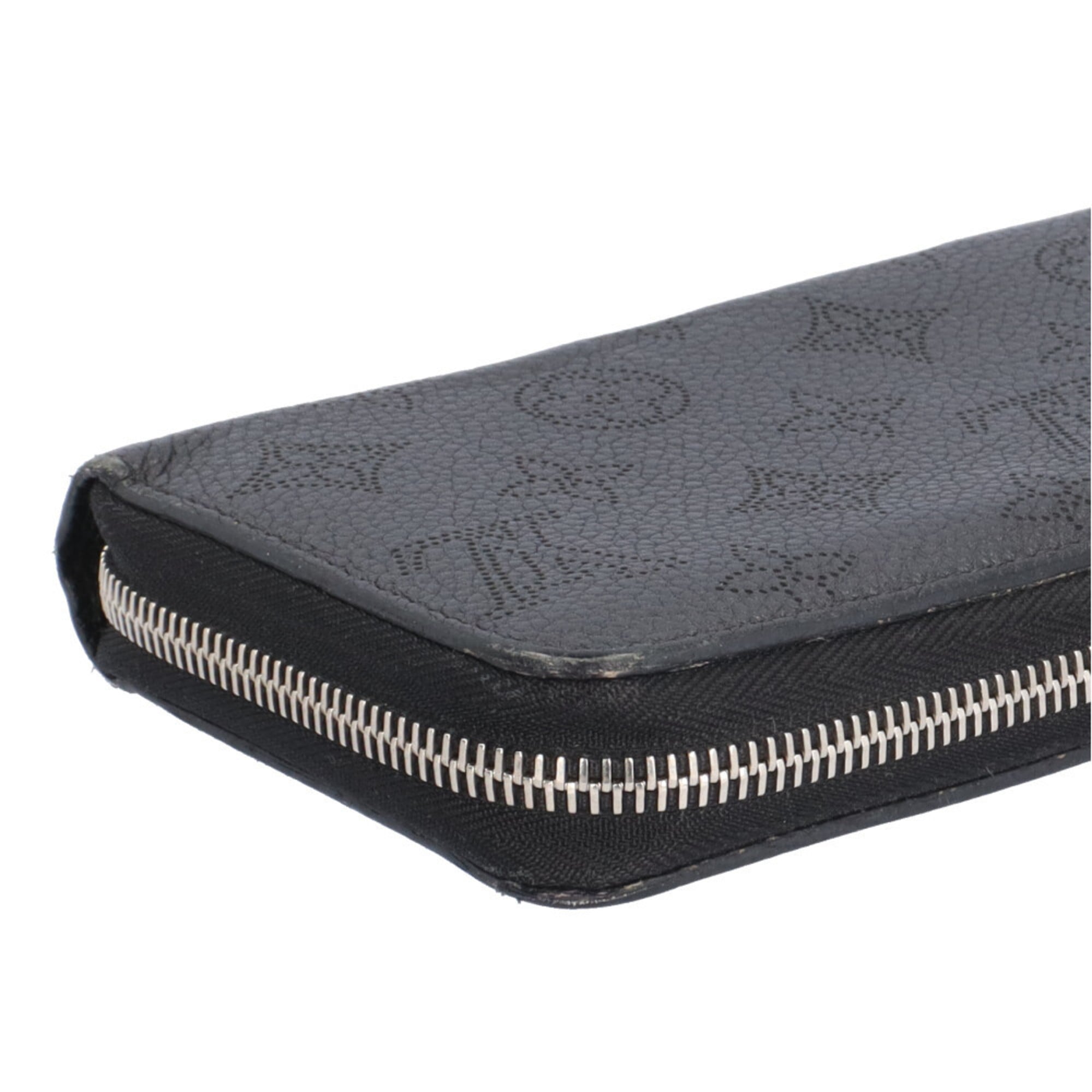 Louis Vuitton Black Mahina Leather Long Wallet