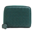 Bottega Veneta Dark Green Intrecciato Coin Purse/Coin Case
