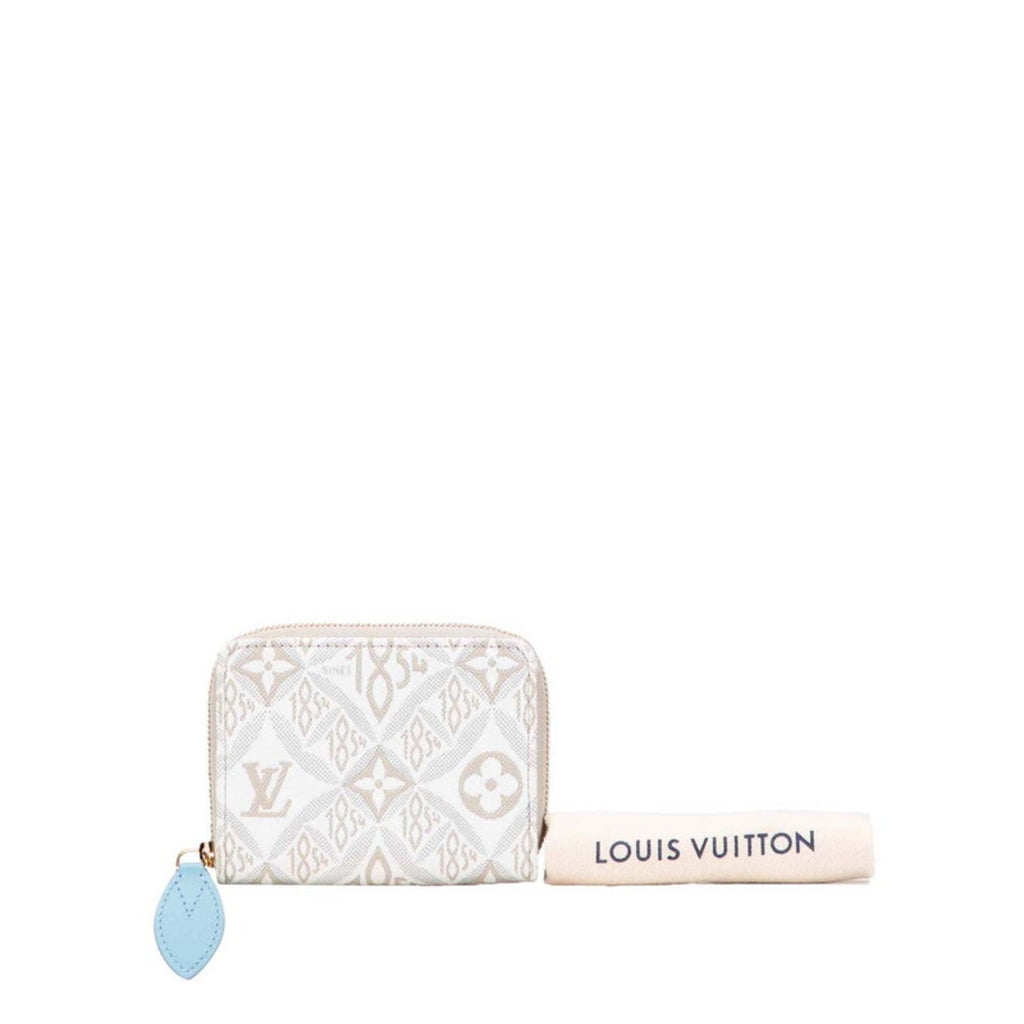 Louis Vuitton Monogram Beige White Canvas Leather Coin Purse/Coin Case