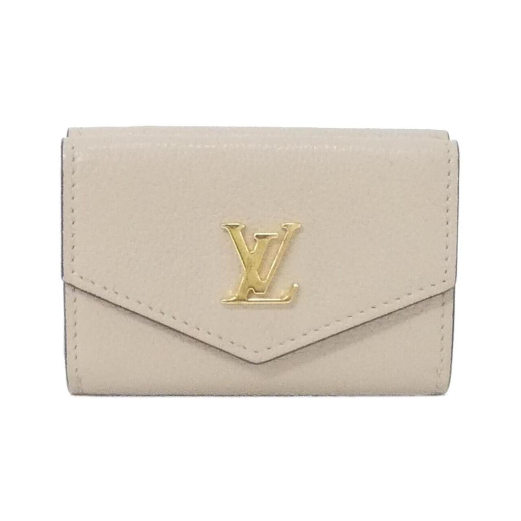 Louis Vuitton Grayish Leather Wallet (Tri-Fold)