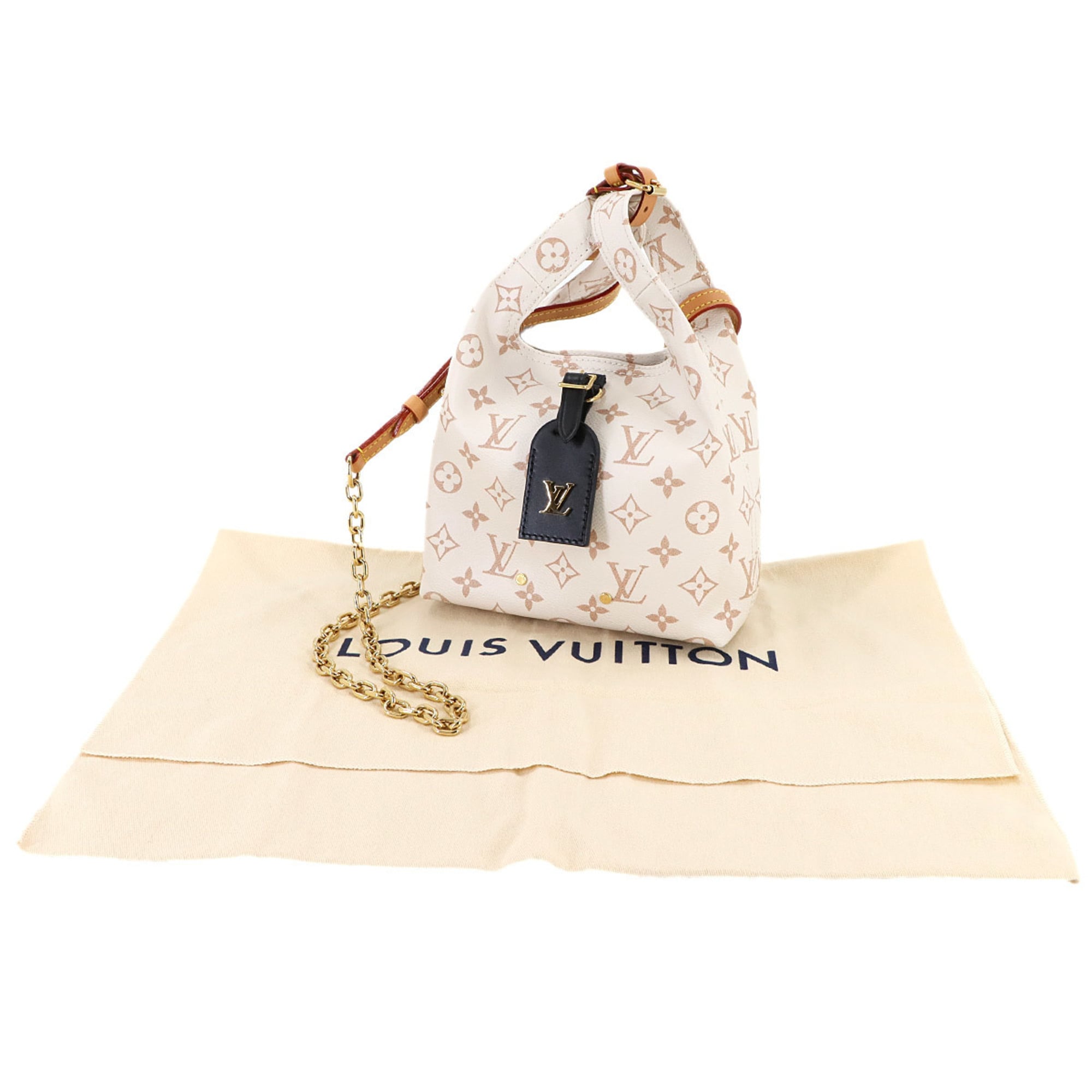 Louis Vuitton Dune Canvas Leather Handbag Shoulder Bag