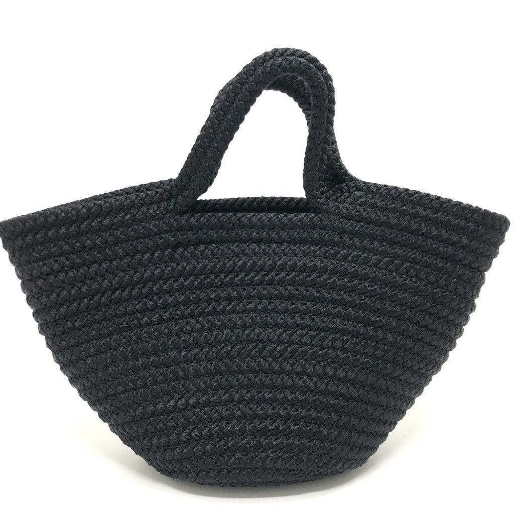 Balenciaga Black Nylon Leather Handbag Tote