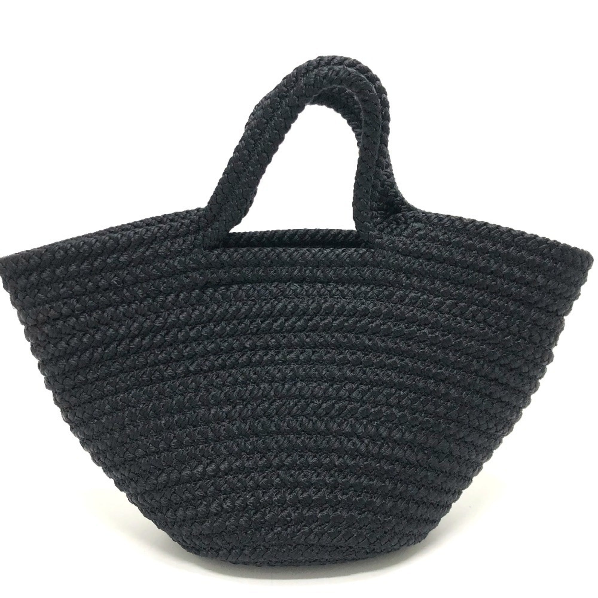 Balenciaga Black Nylon Leather Handbag Tote