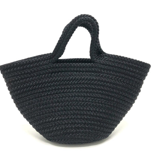 Balenciaga Black Nylon Leather Handbag Tote
