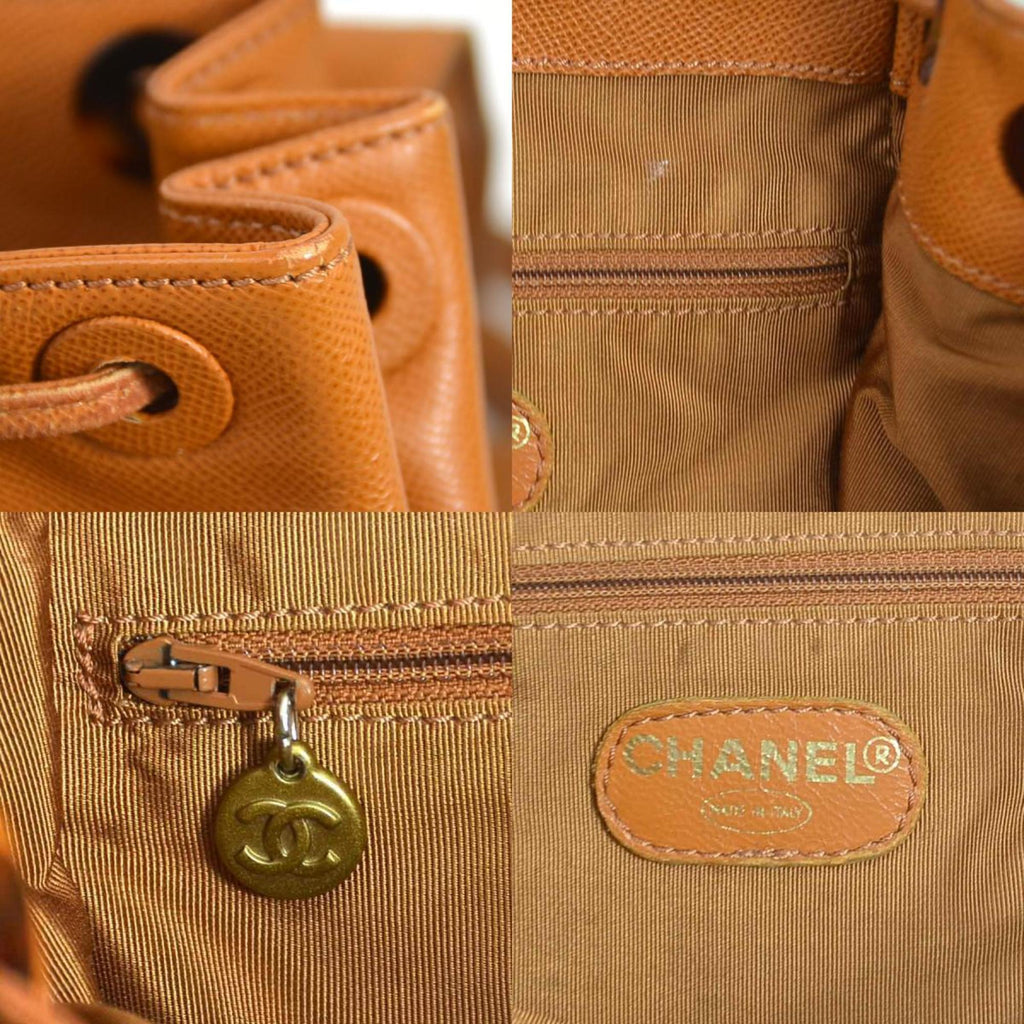 Chanel Brown Leather Backpack