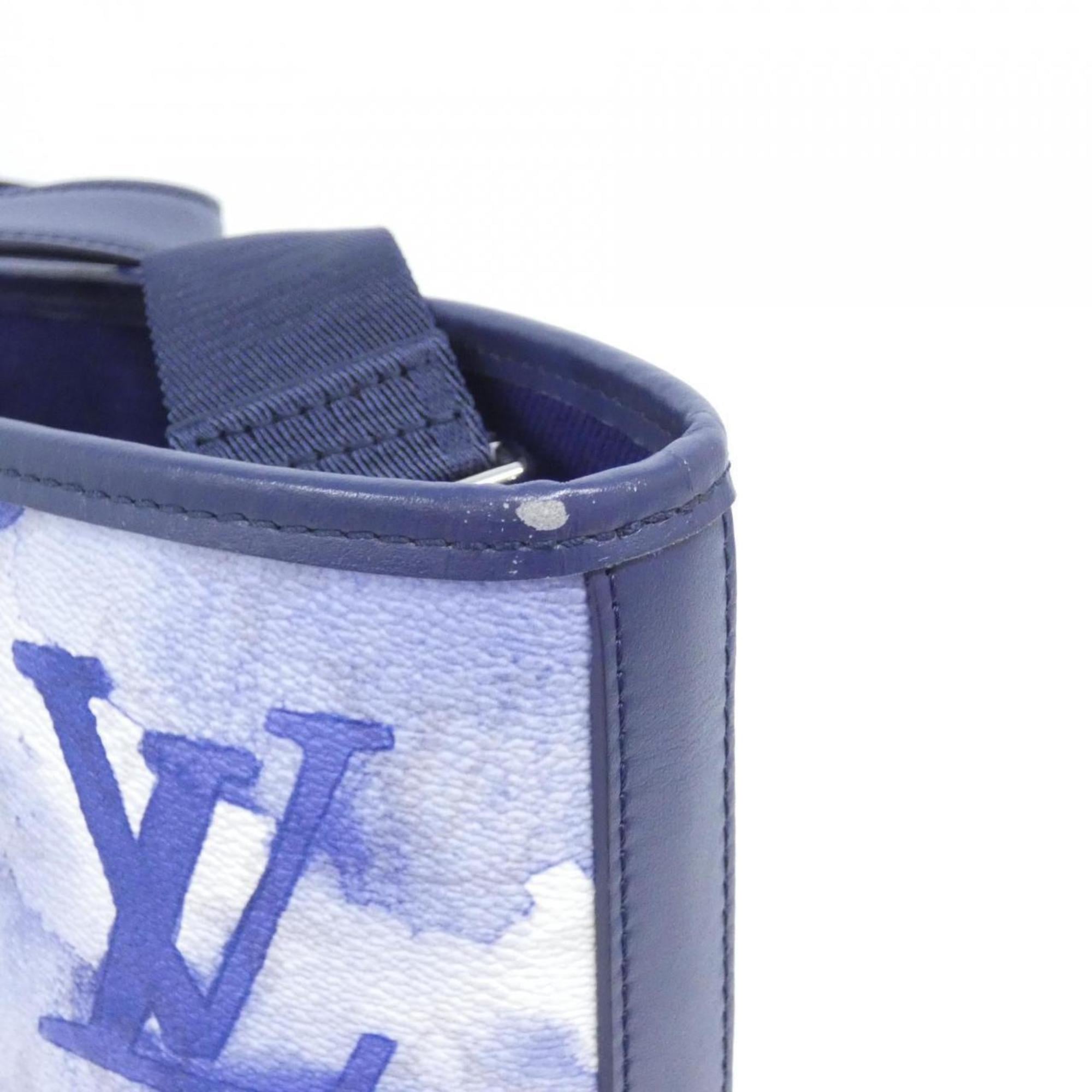 Louis Vuitton Blue Coated Canvas Handbag
