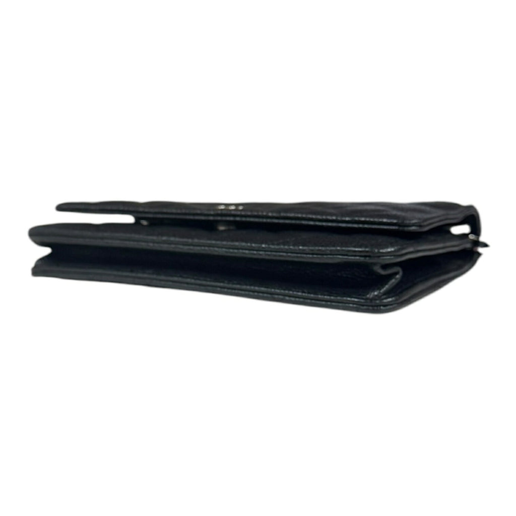 Chanel Black Grained Calfskin Shoulder Bag