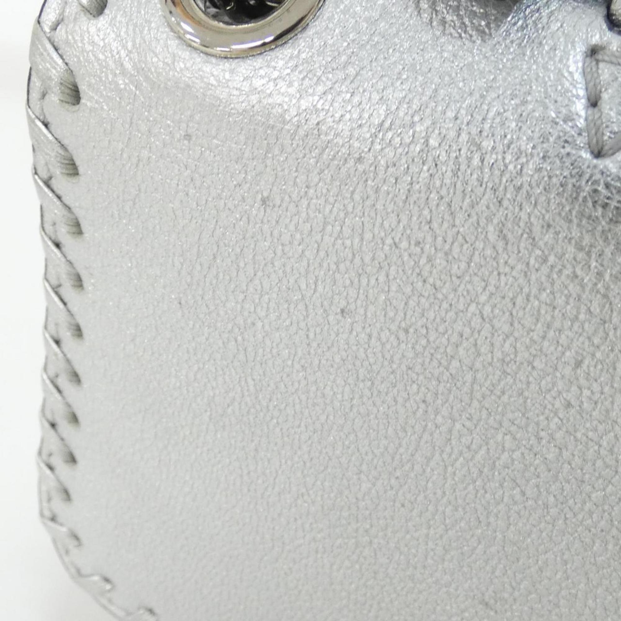 Louis Vuitton Silver Leather Handbag Shoulder Bag