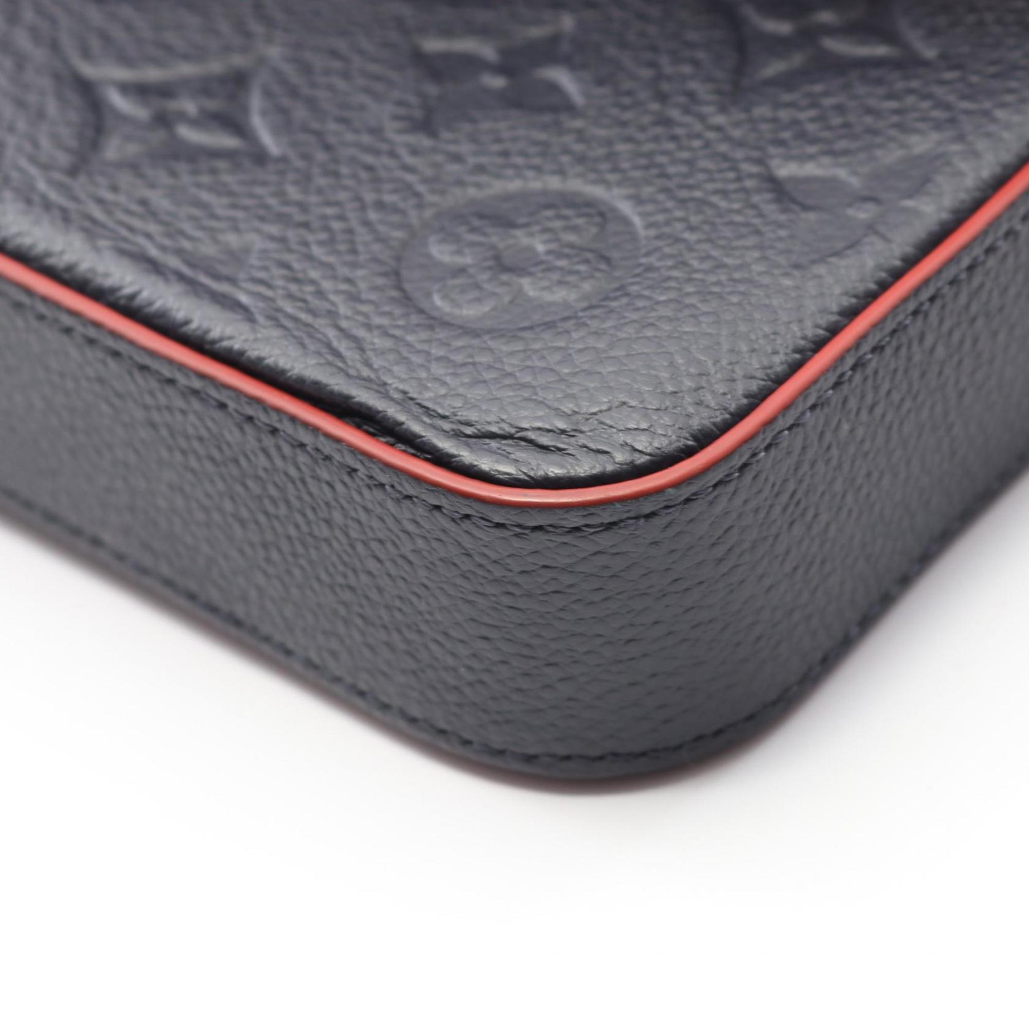 Louis Vuitton Marine Rouge Navy Red Color Monogram Empreinte Pochette Shoulder Bag