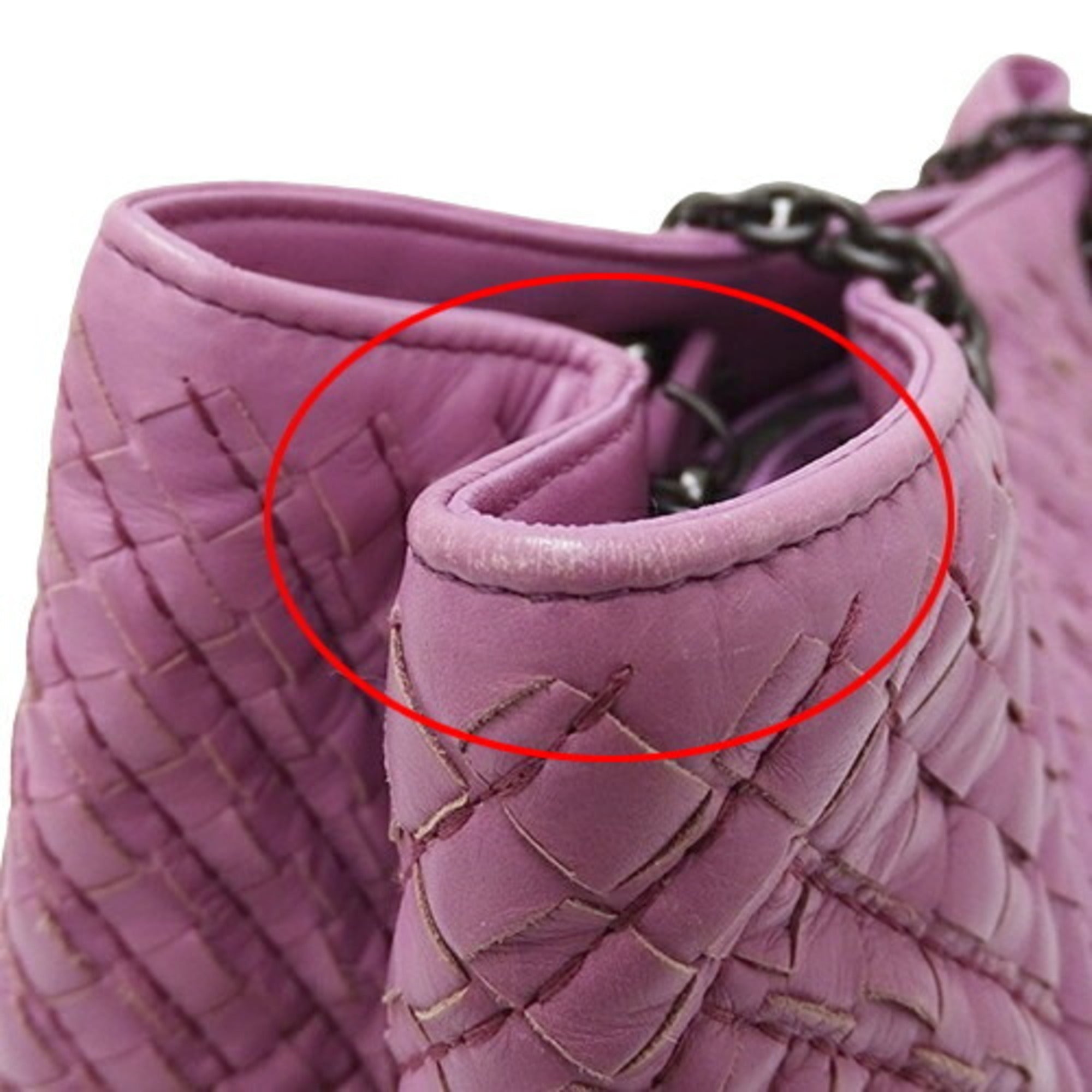 Bottega Veneta Pink Purple Leather Tote Bag