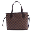 Louis Vuitton Brown Damier Canvas Leather Handbag Tote Bag