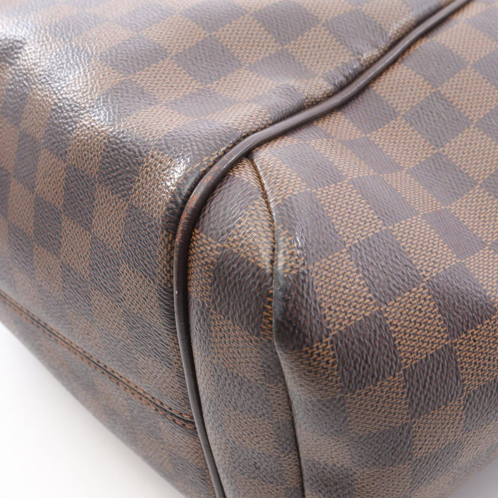 Louis Vuitton Brown Coated Canvas Leather Tote Bag