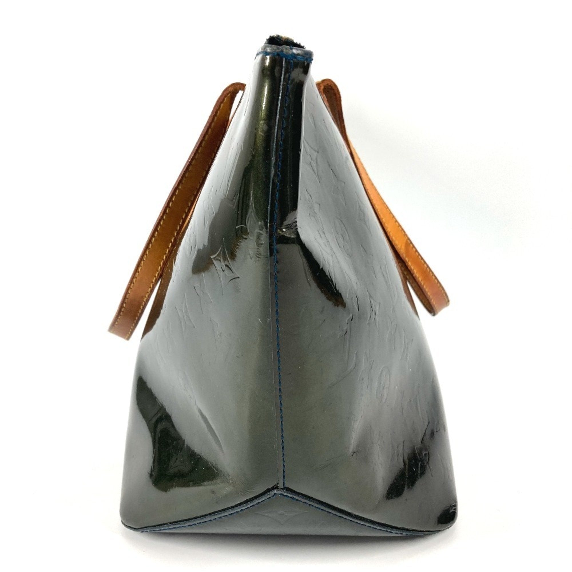 Louis Vuitton Blue Nuit Green Monogram Vernis Canvas Shoulder Bag Tote Bag