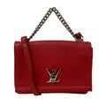 Louis Vuitton Red Color Leather Shoulder Bag