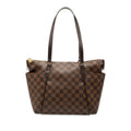 Louis Vuitton Brown Pvc Leather Shoulder Bag Tote Bag