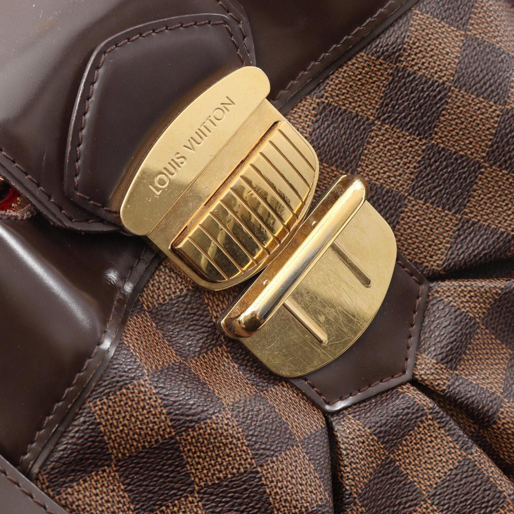 Louis Vuitton Brown Coated Canvas Leather Handbag