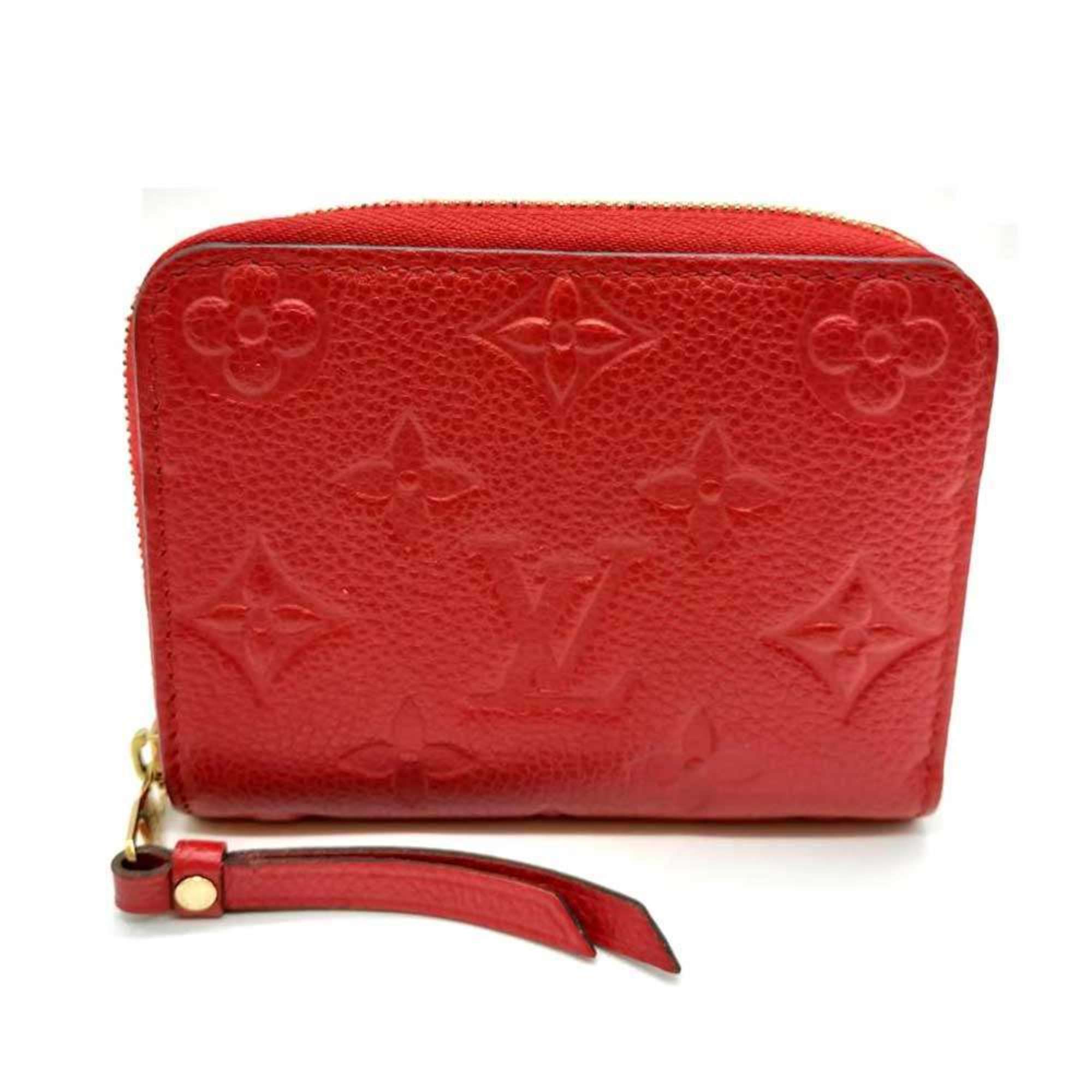 Louis Vuitton Monogram Empreinte Red Color Sacrlet Monogram Empreinte Coin Purse/Coin Case