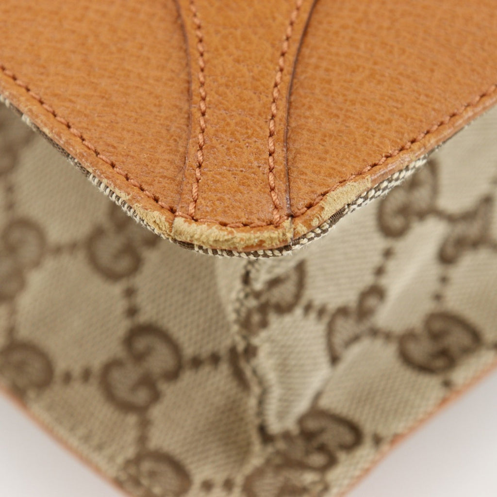 Gucci Gg Canvas Brown Gg Canvas Handbag Tote Bag (Pre-Owned)