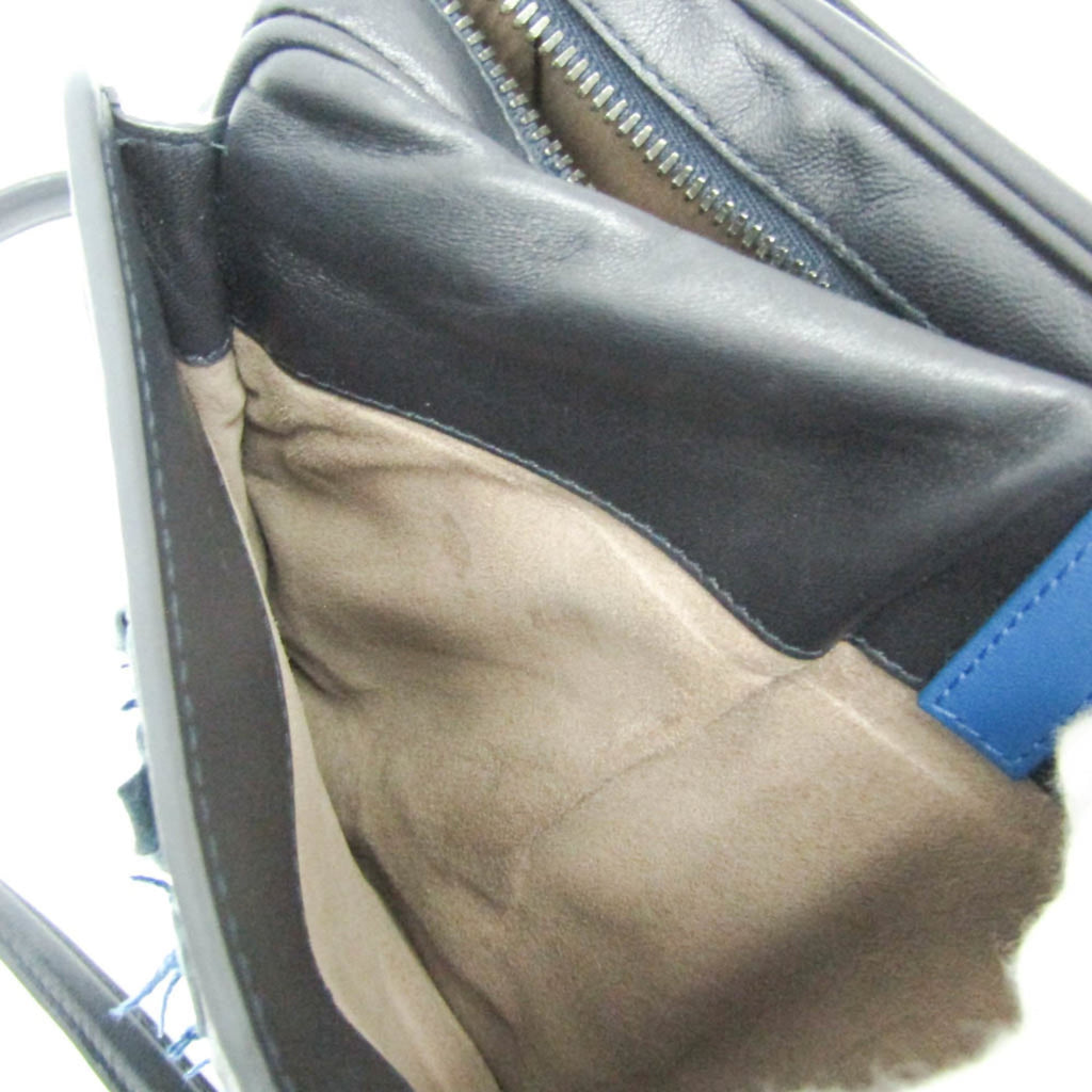 Bottega Veneta Belt Flap Camera Bag Intrecciato Nappa Navy Leather Shoulder Bag Bag