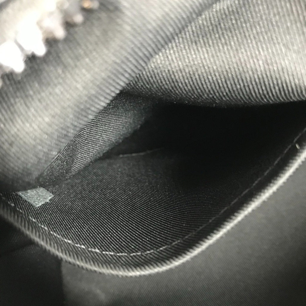 Louis Vuitton Black Noir Leather Clutch Bag Shoulder Bag