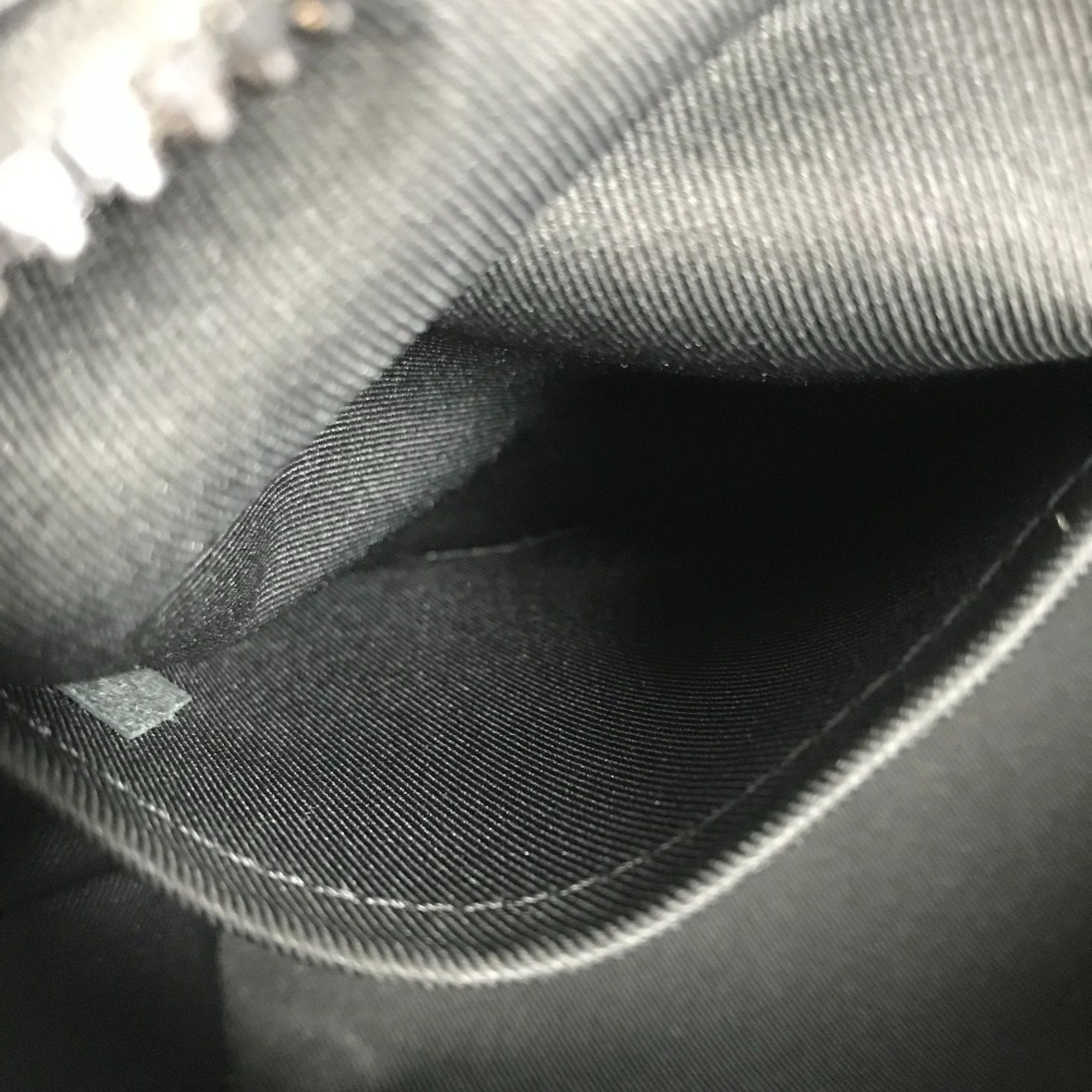 Louis Vuitton Black Noir Leather Clutch Bag Shoulder Bag