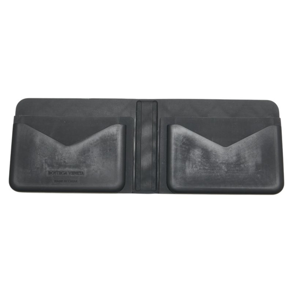 Bottega Veneta Black Rubber Bill Wallet (Bi-Fold)
