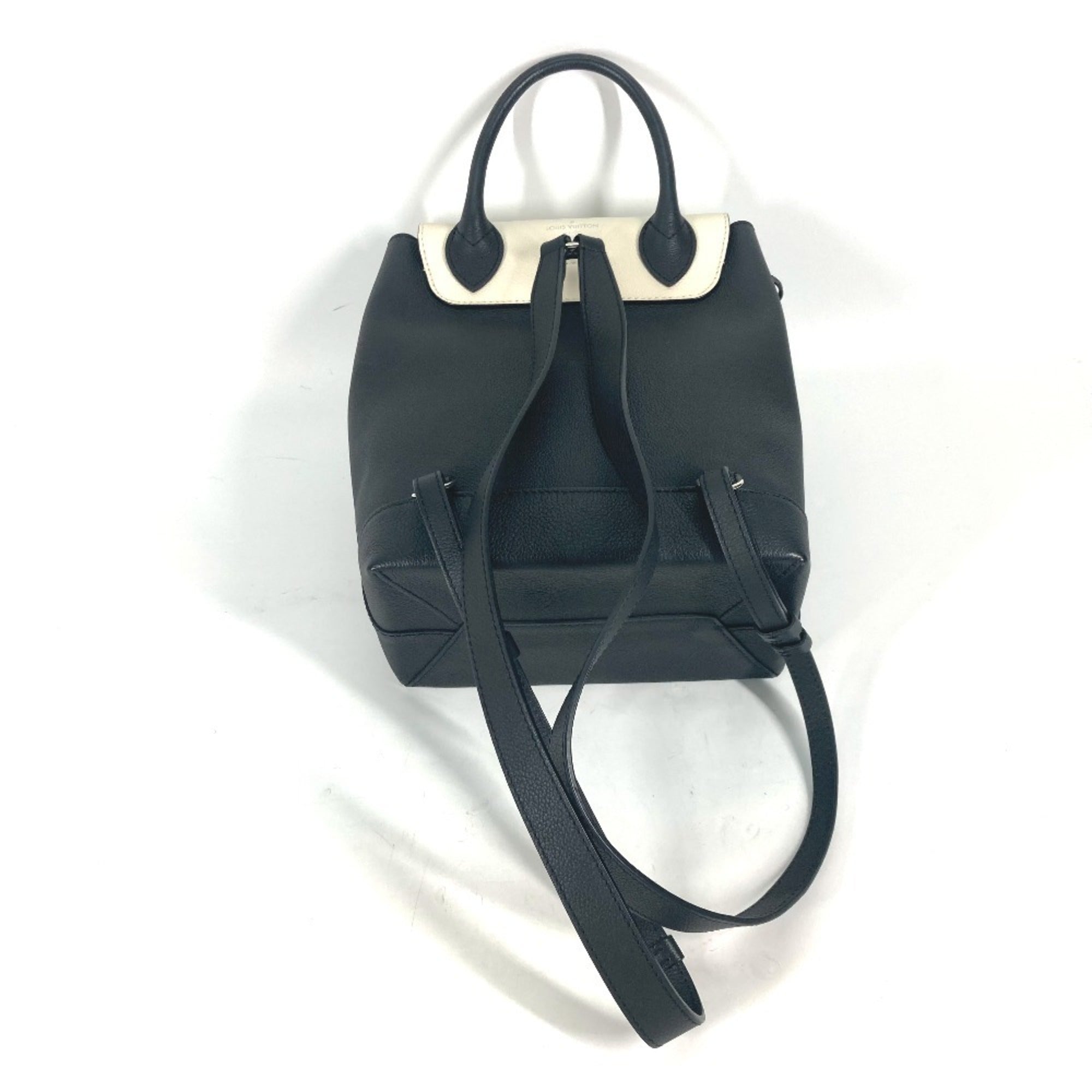 Louis Vuitton Black White Leather Backpack