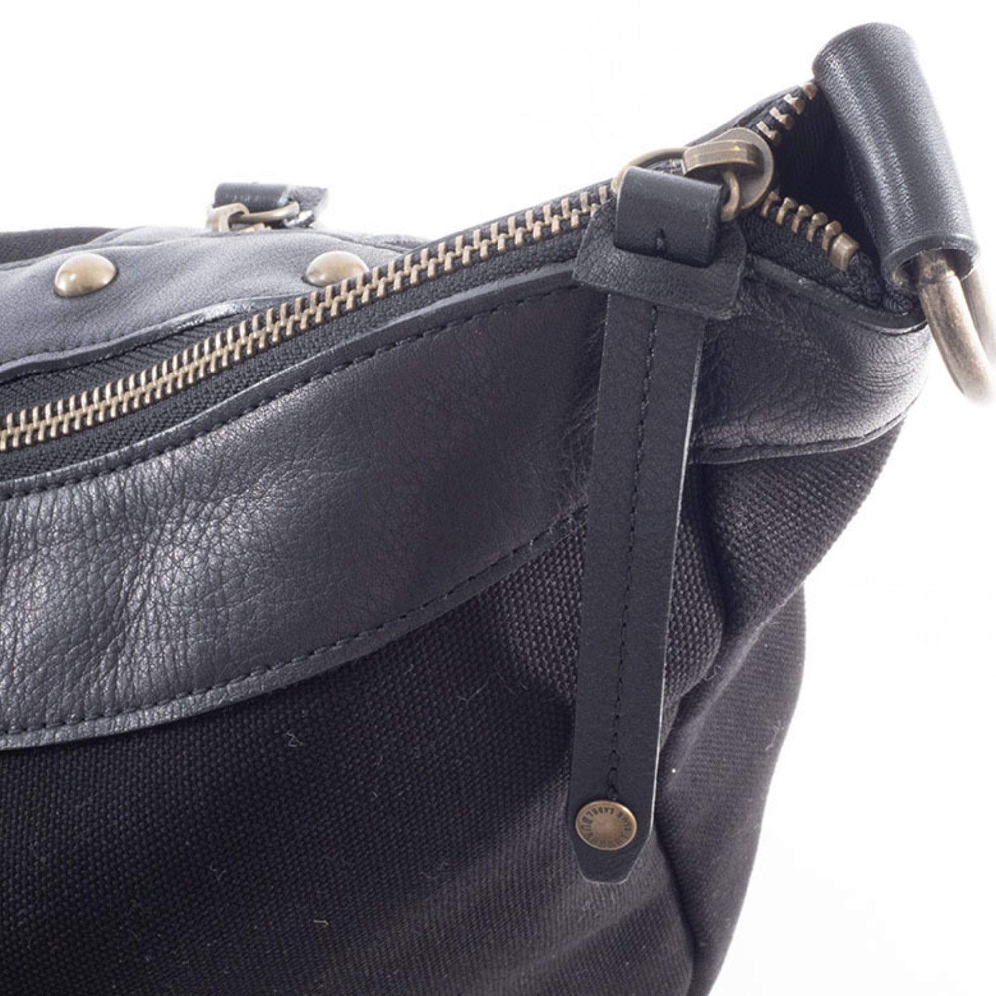 Burberry Black Canvas Leather Shoulder Bag