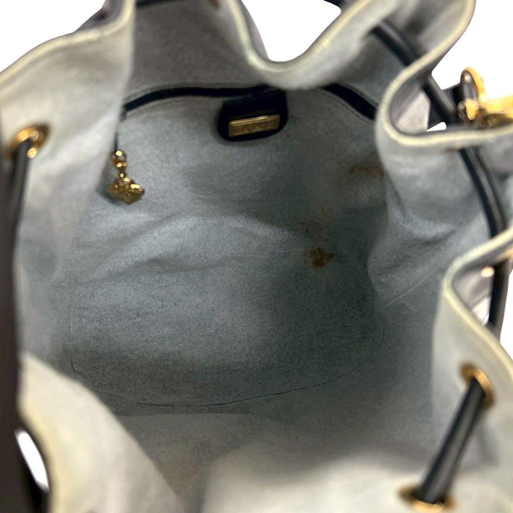 Gucci Navy Leather Pvc Shoulder Bag (Pre-Owned)