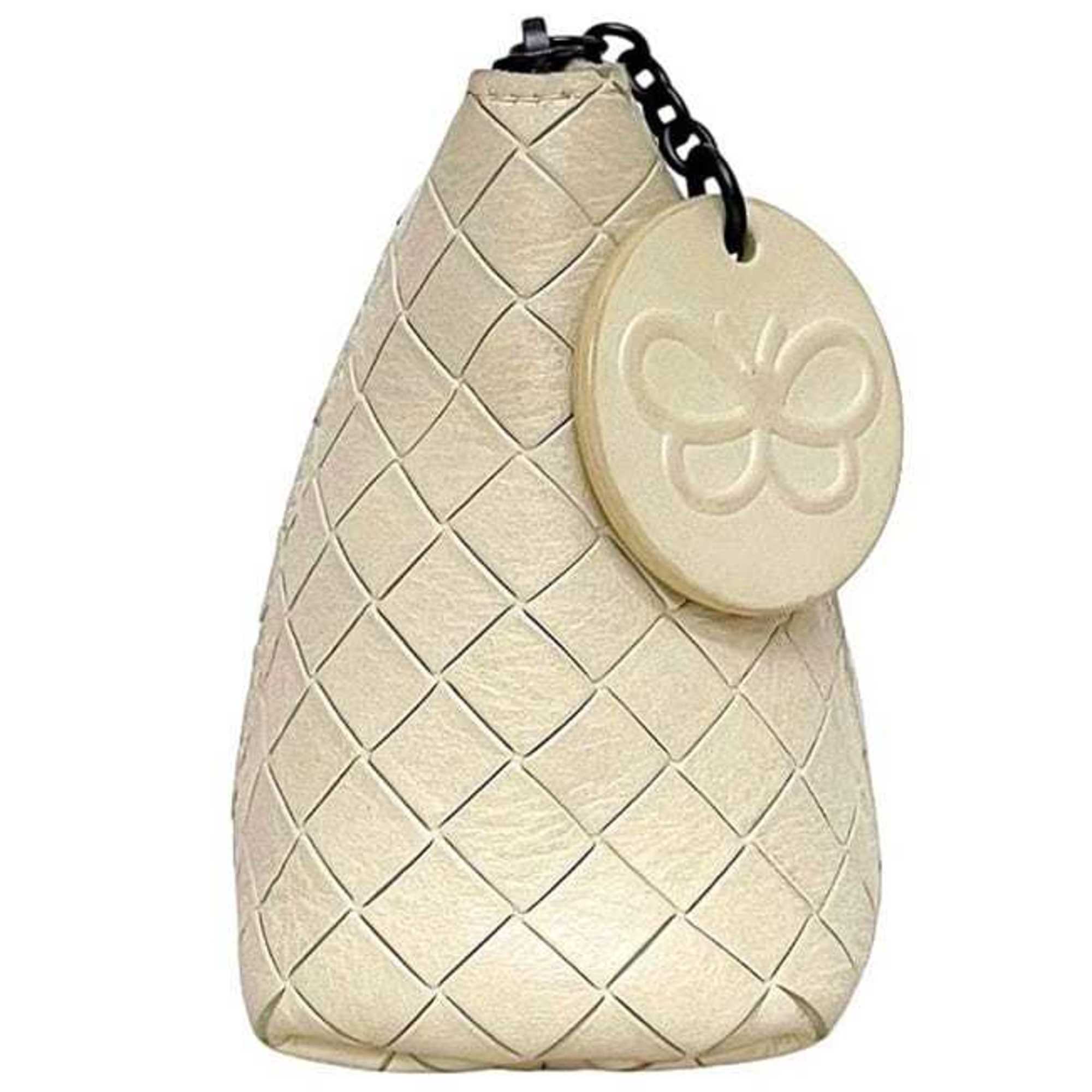 Bottega Veneta White Leather Pouch