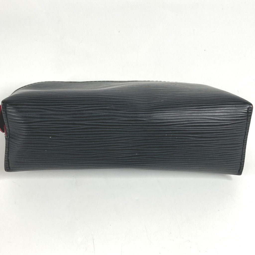 Louis Vuitton Black Noir Pink Epi Leather Pochette Pouch