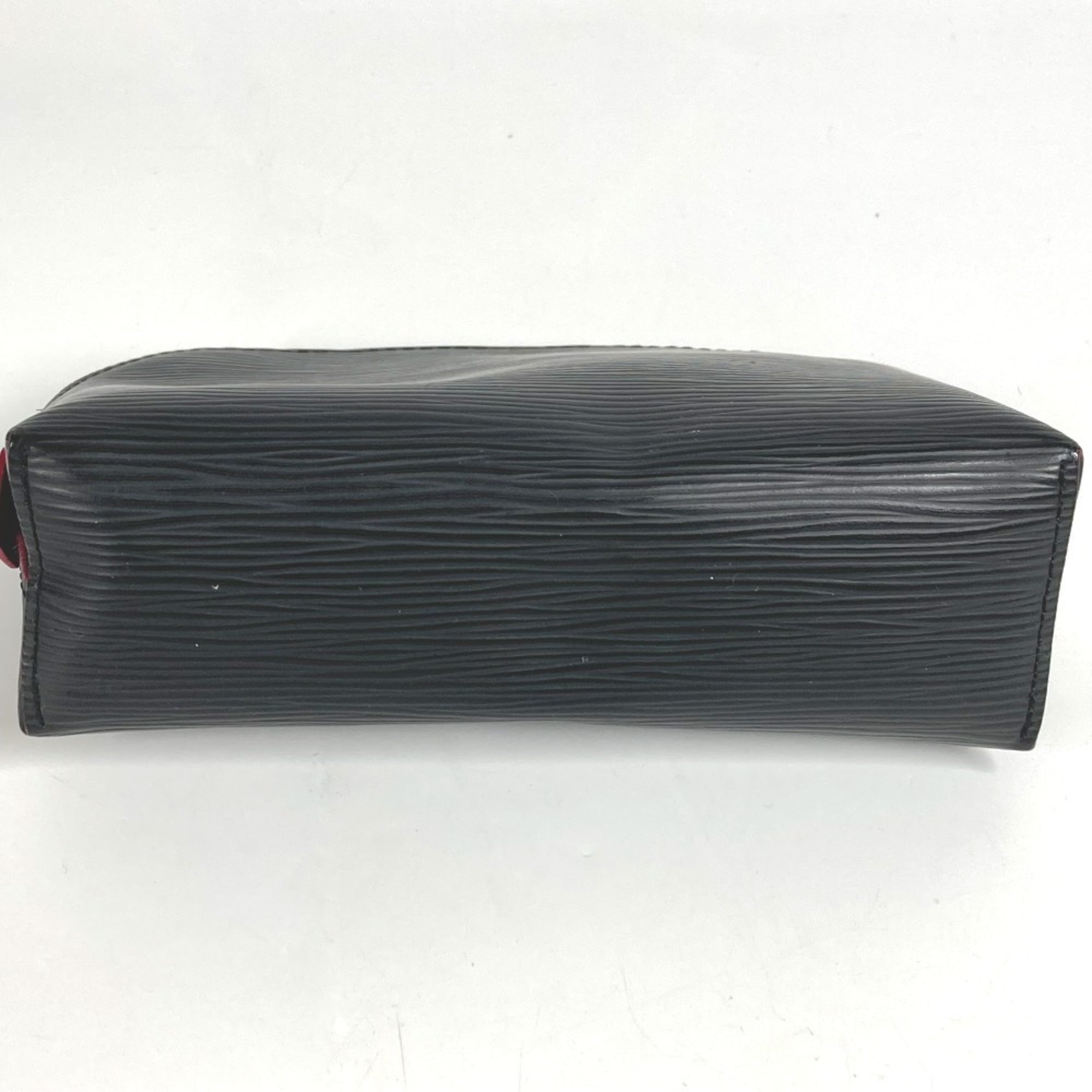 Louis Vuitton Black Noir Pink Epi Leather Pochette Pouch